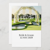 Invitation Golf Par Tee texte sur Putting Green (Devant / Derrière)