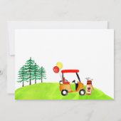 Invitation Golf Par Tête De Swing Par Un Garçon Anniversaire  (Dos)