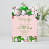 Invitation Golf Partee Swing Par Anniversaire (Debout devant)