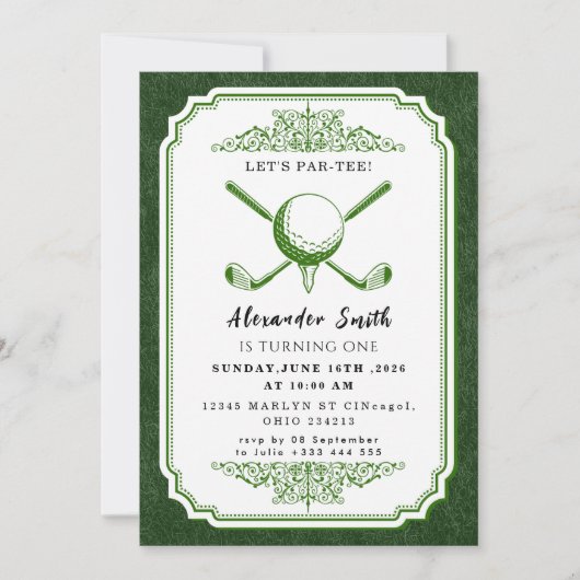 Invitation Golf Party (Devant)