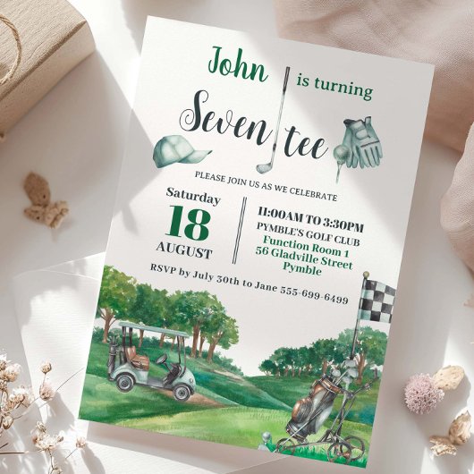 Invitation Golf Party 70e anniversaire à 60 ans