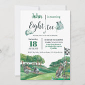 Invitation Golf Party 80e anniversaire Turning 80 (Devant)