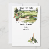 Invitation Golf Party 80th Birthday Enregistrer la date pour (Devant)
