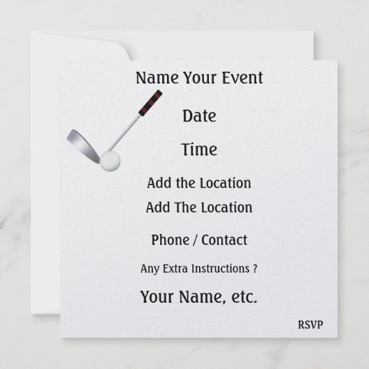 Invitation Golf Party - SRF (Dos)