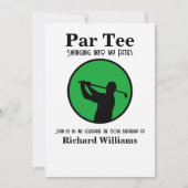 Invitation Golf Player Swinging into My Fifties 50th Birthday (Devant)