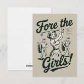 Invitation Golf pour les filles mignon drôle golf dames (Devant / Derrière)