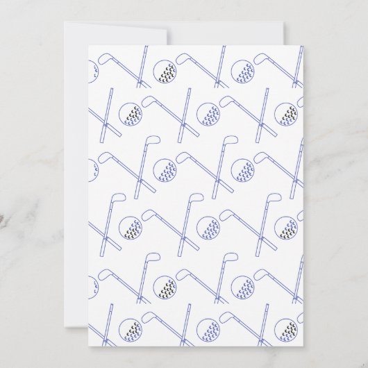 Invitation Golf Retraite à thème (Dos)