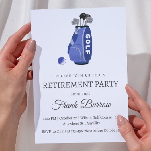 Invitation Golf Retraite à thème