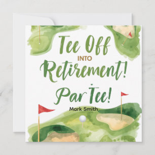 Invitation GOLF RETRAITE Tee off ParTee pour golfeur