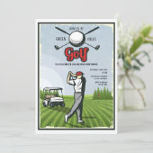 Invitation Golf Retro (Debout devant)
