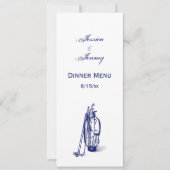 Invitation Golf Sac Golf Club Bleu (Devant)