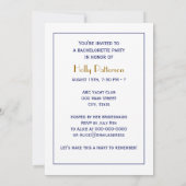 Invitation Golf Sac Golf Club Bleu (Dos)