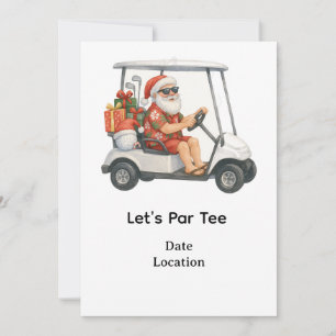 Invitation Golf Santa Claus Golf Noël d'été