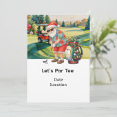 Invitation Golf Santa Claus Golf Noël d'été (Debout devant)