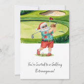 Invitation Golf Santa Claus golf Noël été Thème (Devant)