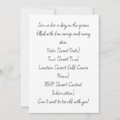 Invitation Golf Santa Claus golf Noël été Thème (Dos)