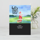 Invitation Golf Santa Claus Noël Fête de Noël Enregistrer la  (Debout devant)