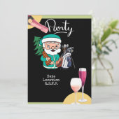 Invitation Golf Santa Claus Noël Fête de Noël Enregistrer la  (Debout devant)