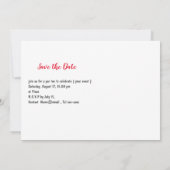 Invitation Golf sauver la date avec la femme golfer (Dos)