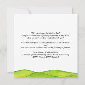 Invitation Golf Sauvez la date de mariage (Dos)