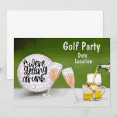 Invitation Golf Sauvez la date pour Bachelorette Party (Devant / Derrière)
