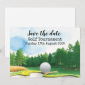 Invitation Golf Sauvez la date Tournoi de golf (Devant / Derrière)