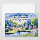 Invitation Golf Sauvez la date Tournoi de golf (Devant / Derrière)