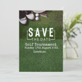 Invitation Golf Sauvez la date Tournoi de golf sur vert (Debout devant)