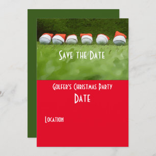 Invitation Golf Save the Date Christmas Party Golf ball Père 