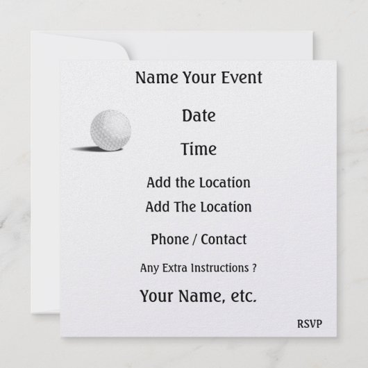 Invitation Golf - SRF (Dos)