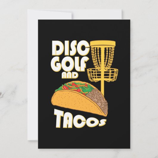 Invitation Golf sur Disque Et Tacos (Devant)