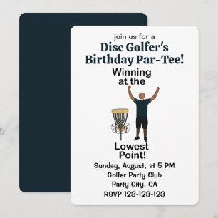 Invitation Golf sur disque gagnant au point le plus bas Anniv