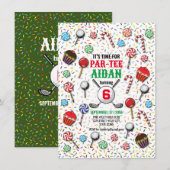 Invitation Golf sur mesure Anniversaire Par Tee Design (Devant / Derrière)