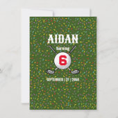 Invitation Golf sur mesure Anniversaire Par Tee Design (Dos)