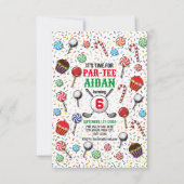 Invitation Golf sur mesure Anniversaire Par Tee Design (Devant)