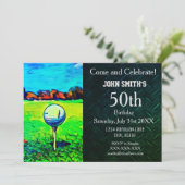 Invitation Golf sur mesure Hommes Anniversaire Sports Hobby (Debout devant)