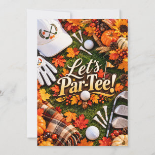 Invitation Golf Thanksgiving Golf Allons Par-Tee Récolte d'Au
