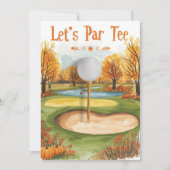 Invitation Golf Thanksgiving Party Autumn Golf Course (Devant)