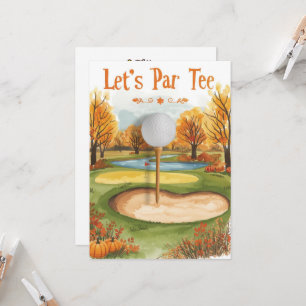 Invitation Golf Thanksgiving Party Autumn Golf Course