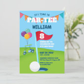 Invitation Golf Thème Anniversaire Party (Debout devant)