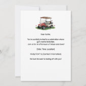 Invitation Golf thème hawaïen (Dos)