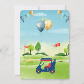 Invitation Golf Trou En Un Photo Boy Premier Anniversaire Par (Dos)