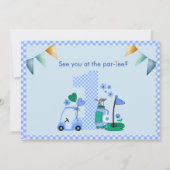 Invitation Golf Trou En Un Photo Boy Premier Anniversaire Par (Dos)