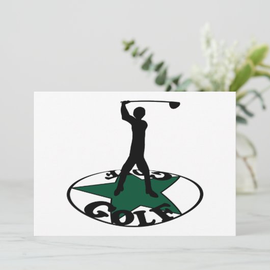 Invitation Golf - un jeu merveilleux (Debout devant)