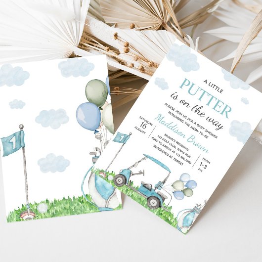Invitation Golf Un Petit Baby shower À Putter