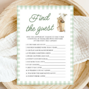 Invitation Golf Vert Trouvez le Bébé Invité Jeu de Baby Showe