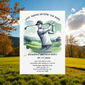 Invitation Golf Watercolor Bachelor Party