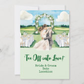 Invitation Golf Wedding on the golf course (Devant)