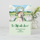 Invitation Golf Wedding on the golf course (Debout devant)