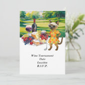 Invitation Golf wine tasting tournament with wine at course  (Debout devant)